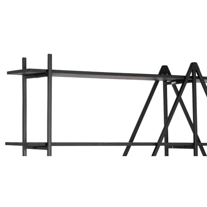 GINER Y COLOMER Estantería Metal MDF 5 Baldas Negro 220 cm 4