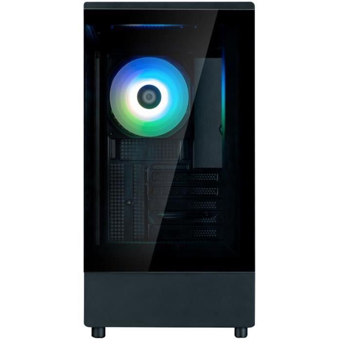 Caja de PC Mini Tower sin fuente de alimentación - ZALMAN P10 (Negro) - Micro ATX/Mini-ITX - 1x120mm A-RGB - USB-C/3.0/HD Audio - Vidrio templado 2