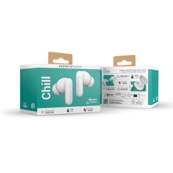 Auriculares Inalámbricos con Estuche de Carga Energy Sistem 459926 Blanco 4 Auriculares Inalámbricos con Estuche de Carga Energy Sistem 459926 Blanco 4