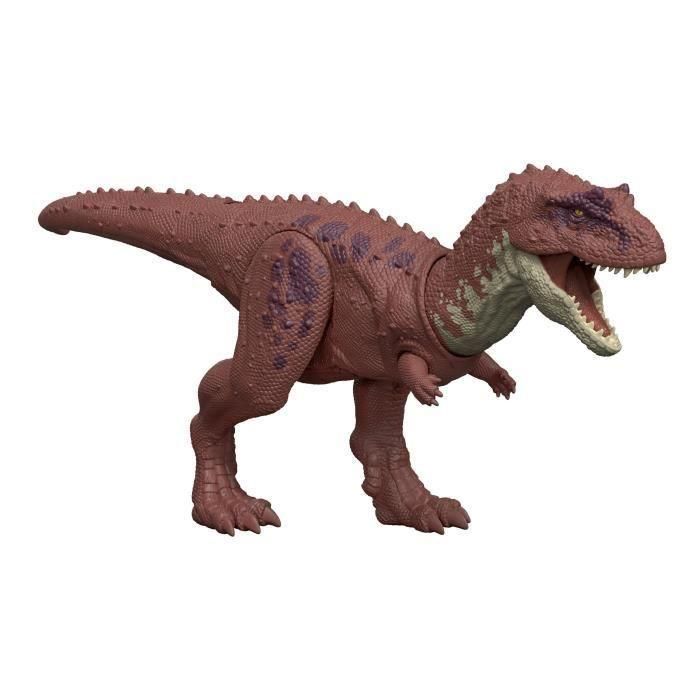 Mattel Jgb88 Dinosaurio Jurassic World Wild Roar Aucasaurus con Mordisco Feroz y Rugido Salvaje, Figura de Ataque