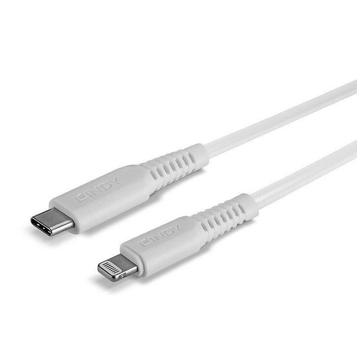 Lindy 3m USB Type C to Lightning Cable White 4 Lindy 3m USB Type C to Lightning Cable White 4