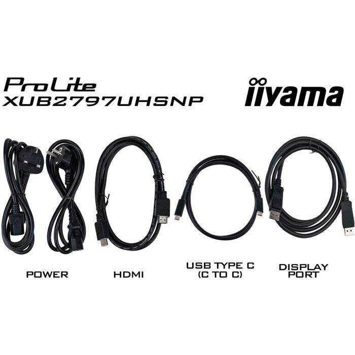 iiyama XUB2797UHSNP-B1 Monitor 27" 4K UHD IPS 60Hz 4ms HDMI DP USB-C KVM Pivot Altavoces Negro 6 iiyama XUB2797UHSNP-B1 Monitor 27" 4K UHD IPS 60Hz 4ms HDMI DP USB-C KVM Pivot Altavoces Negro 6