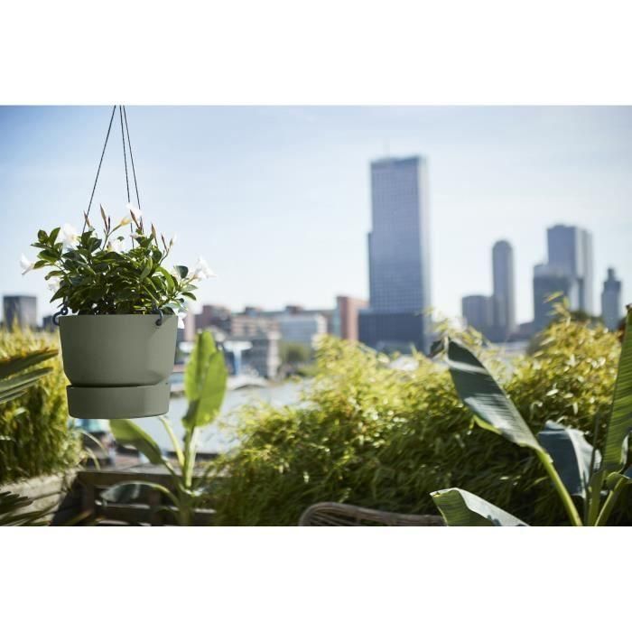 Maceta colgante ELHO Greenville 24 - Exterior - Ø 23.9 x H 20.3 cm - Verde hoja 3