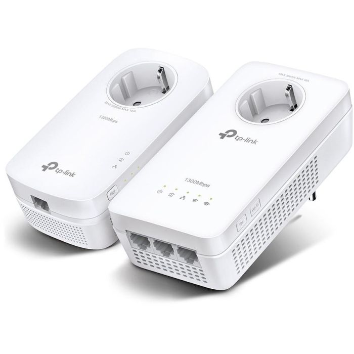 TP-Link TL-WPA1300P Kit(DE) Powerline Wi-Fi 5 HomePlug AV2 de 1300 Mbps, Kit de Inicio con Enchufe Integrado y MIMO