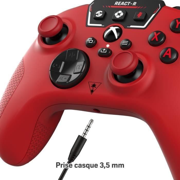 Controlador de juego con cable - TURTLE BEACH - REACT-R - Rojo - Xbox y Windows 2