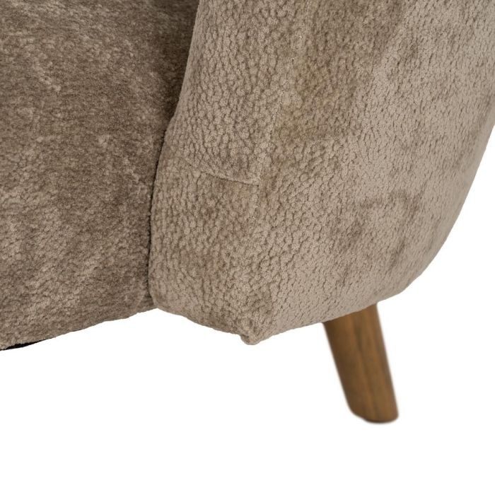 Sillón Taupe Madera de Abedul Salón 85 X 79 X 66 cm