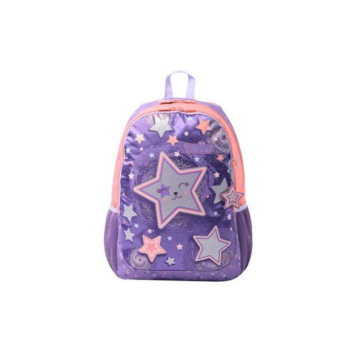 Totto Mochila Morral Star Cat L Morado MJ04STC003-2410-4Q8L para Niñas de 7 a 10 Años en Poliéster 1