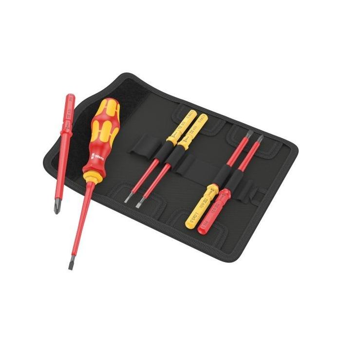 Wera 05006600001 Kraftform Kompakt VDE 7 Universal 1 TIE - Juego de destornilladores aislados de 7 piezas