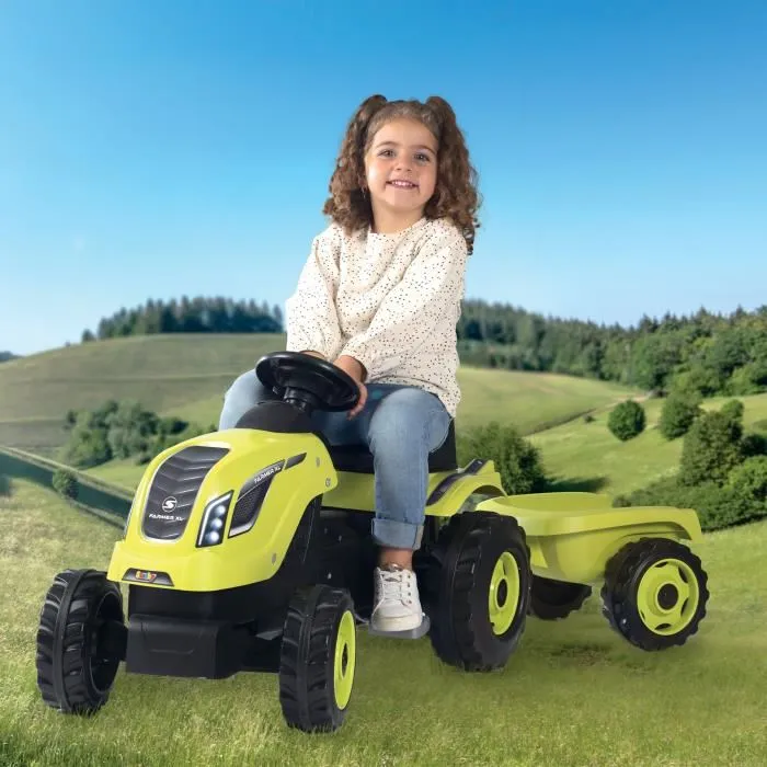 Smoby Tractor de Pedales Farmer XL con Remolque - Verde SMO3032167101303 2