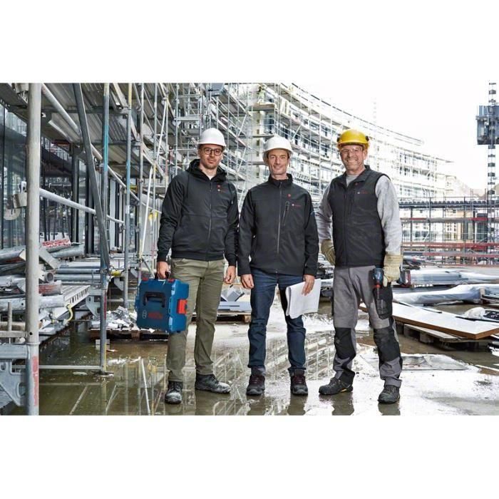 Bosch Professional GHH 12+18V XA+GAA 12V-21 Chaqueta Térmica Calefactable con Capucha, 3 Zonas, Potencia Regulable, Carga USB, Talla XL 3