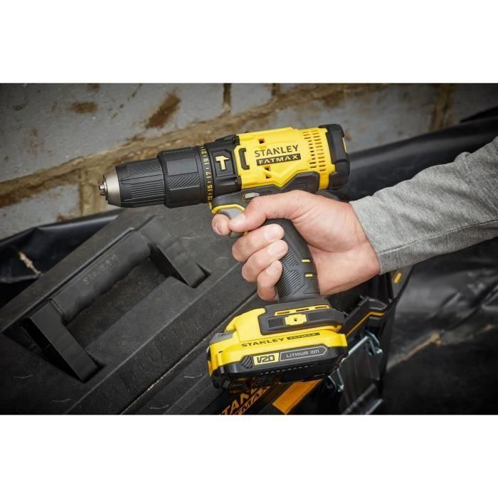 Stanley FATMAX V20 SFMCD711D22-QW Taladro atornillador de impacto, 50 Nm, Litio 18V, 2 Baterías 2Ah 2 Stanley FATMAX V20 SFMCD711D22-QW Taladro atornillador de impacto, 50 Nm, Litio 18V, 2 Baterías 2Ah 2