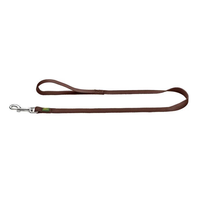 Hunter Correa de Paseo de Nylon Marrón 100 cm Largo x 2 cm Ancho. Resistente, Fácil Limpieza para Uso Diario.