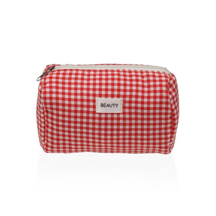 Neceser de Viaje Versa Vichy Rojo Poliéster 8 x 11 x 18 cm 0 Neceser de Viaje Versa Vichy Rojo Poliéster 8 x 11 x 18 cm 0
