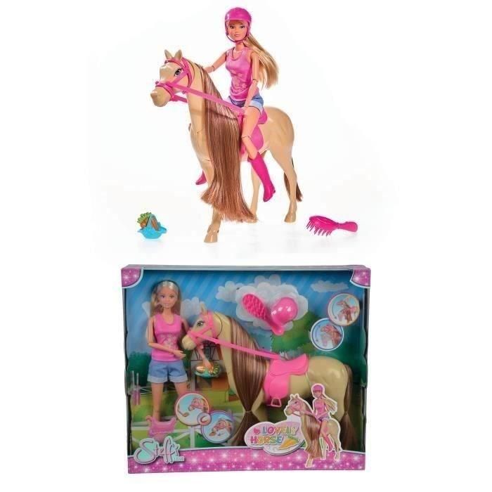 SIMBA Steffi Love Caballo de Juguete Grande 29 cm para Muñecas Steffi con Función de Alimentación Interactiva de Zanahoria Mágica SIMBA Steffi Love Caballo de Juguete Grande 29 cm para Muñecas Steffi con Función de Alimentación Interactiva de Zanahoria Mágica