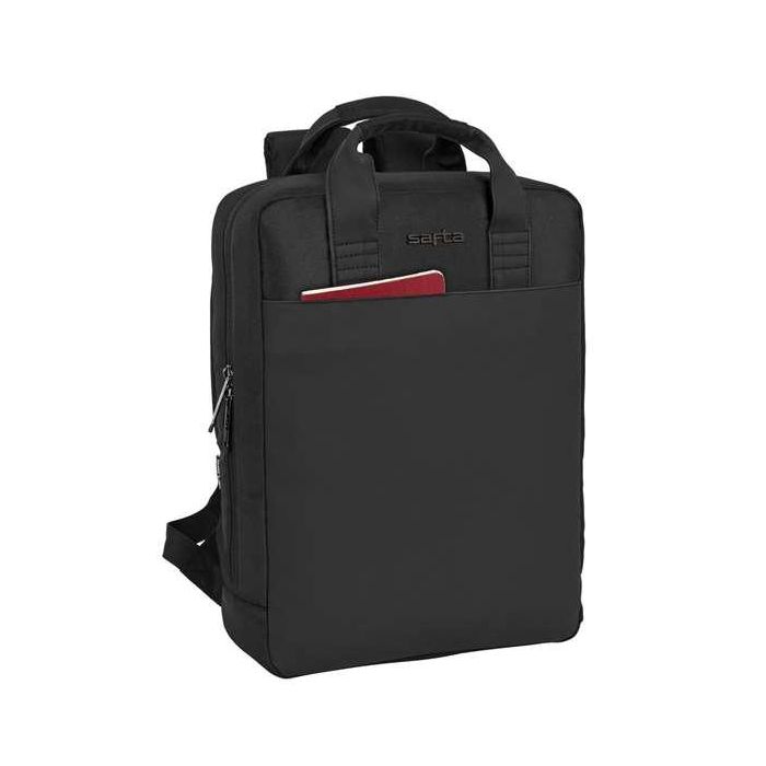 Safta Mochila Escolar para Portátil de 13.3 pulgadas Business, con Puerto USB - Negro, Azul, Gris (290x110x390mm) 12