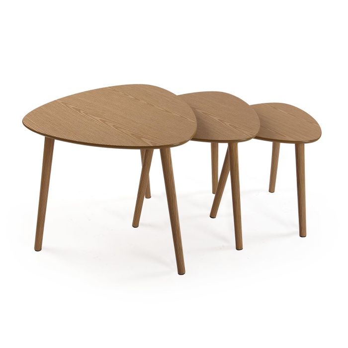 Set de 3 Mesas Auxiliares Versa 60x50 cm - Madera MDF Minimal Set de 3 Mesas Auxiliares Versa 60x50 cm - Madera MDF Minimal