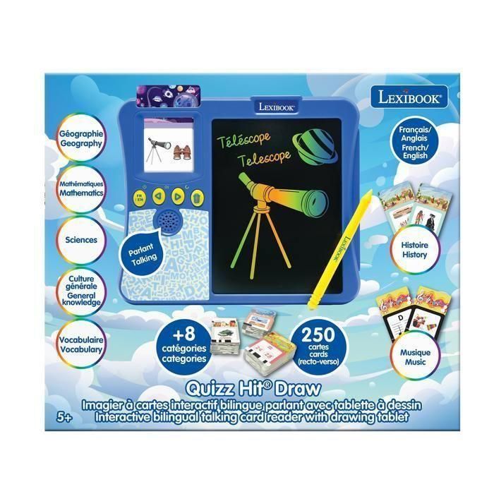 Lexibook AAAMF78148 - Libro Interactivo Bilingüe con 200 Tarjetas Educativas y Tableta de Dibujo - Aprendizaje Divertido 3
