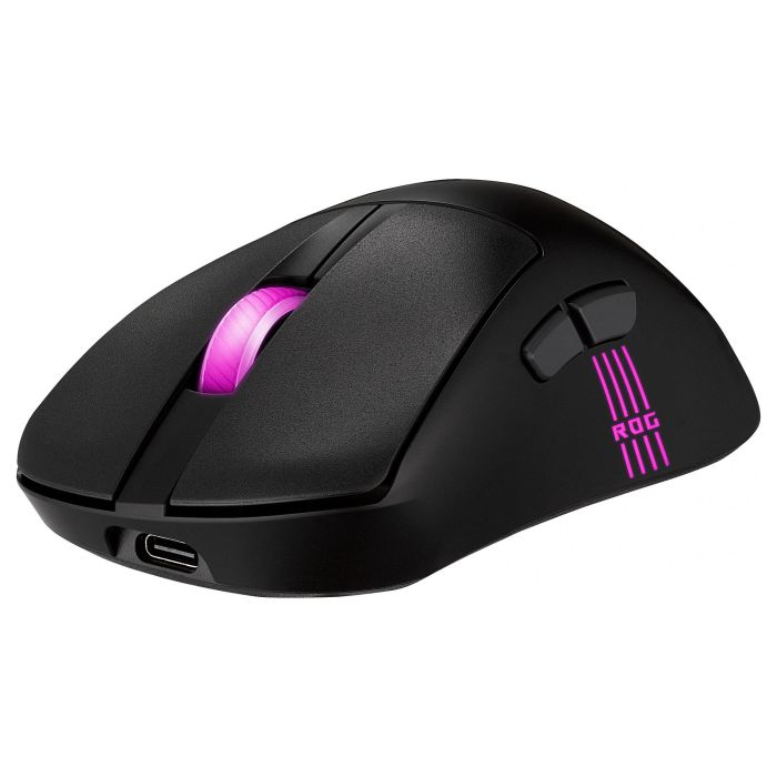 Asus Ratón de Juego ROG Keris II Origin BLK 90MP04A0-BMUA00 RF Wireless + Bluetooth + USB Type-A Óptico 42000 DPI Negro