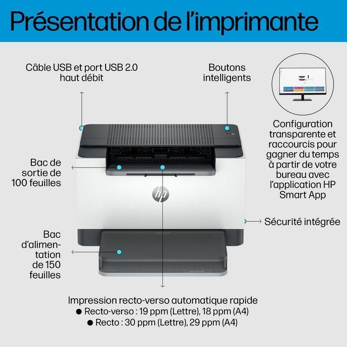 HP Impresora Láser Monocromo LaserJet M209d Dúplex Blanca 8J9L0F 22