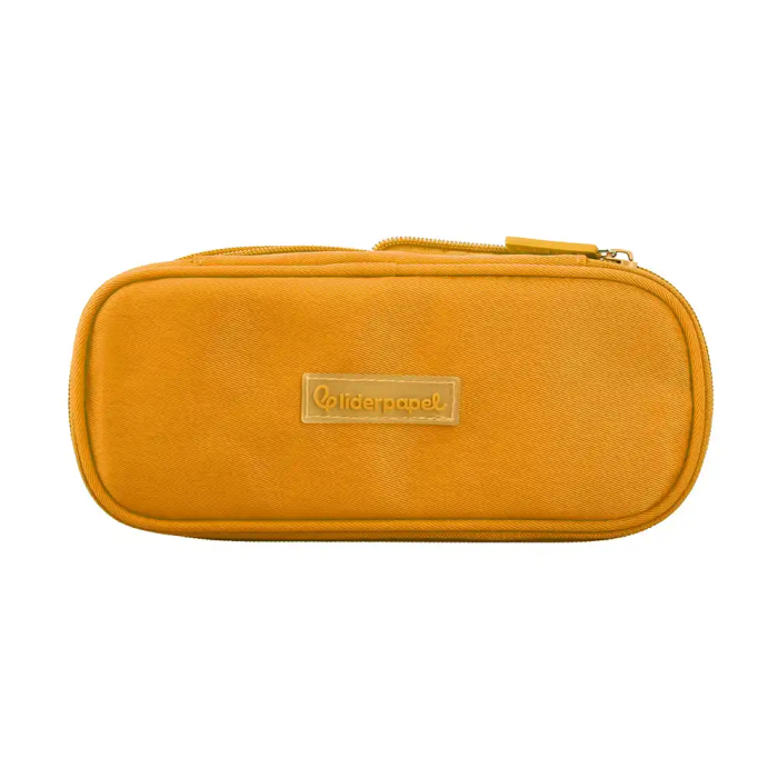 Liderpapel Estuche Portatodo Color Pop con Compartimento Extensible, 2 Cremalleras, Amarillo, 230x60 mm 1