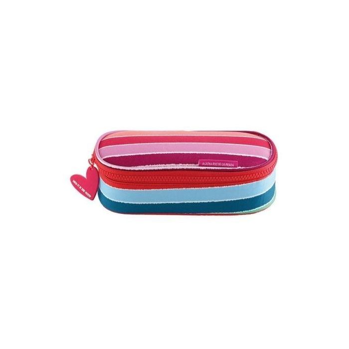 ESTUCHE PORTATODO ORGANIZADOR OVALADO MIL RAYAS AGATHA RUIZ DE LA PRADA - MIQUEL RIUS 16623