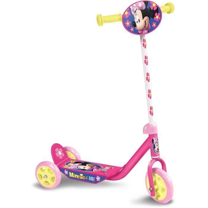 Disney Scooter de 3 Ruedas Minnie, Altura Regulable, Bandeja Antideslizante, Manijas Anti-Pellizcos, Ruedas de PVC para Niños Disney Scooter de 3 Ruedas Minnie, Altura Regulable, Bandeja Antideslizante, Manijas Anti-Pellizcos, Ruedas de PVC para Niños