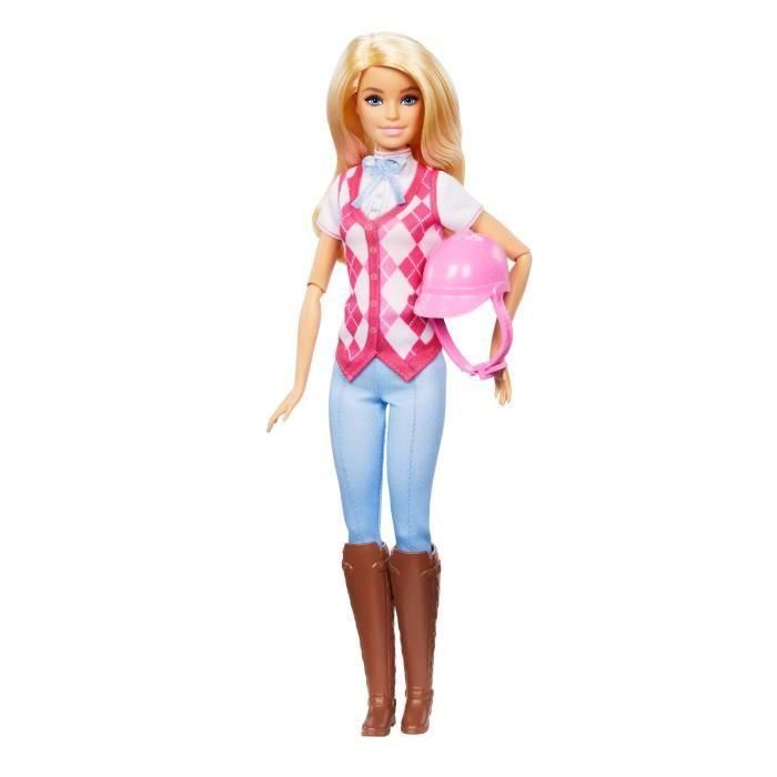 Barbie Hxj38 Muñeca Malibu Jinete de Equitación Articulada Inspirada en Netflix con Chaleco Rosa y Casco 0 Barbie Hxj38 Muñeca Malibu Jinete de Equitación Articulada Inspirada en Netflix con Chaleco Rosa y Casco 0