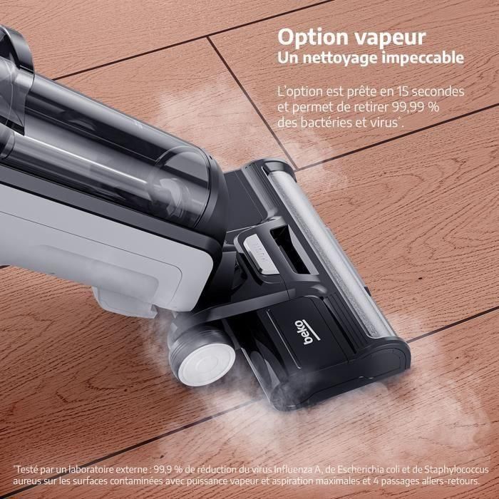 Beko VCW70340W Aspirador Mopa 3 en 1, Opción Vapor 1400W, 300W, 2 Depósitos, Pantalla LED, Blanco y Negro 2