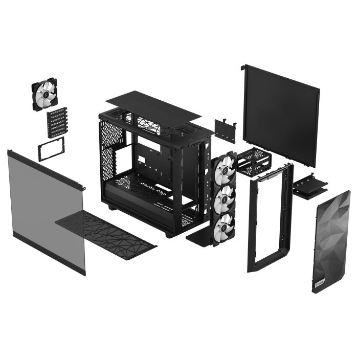 Fractal Design Meshify 2 Lite RGB Black Window Caja de PC ATX con Ventana Lateral y Iluminación Multicolor 7