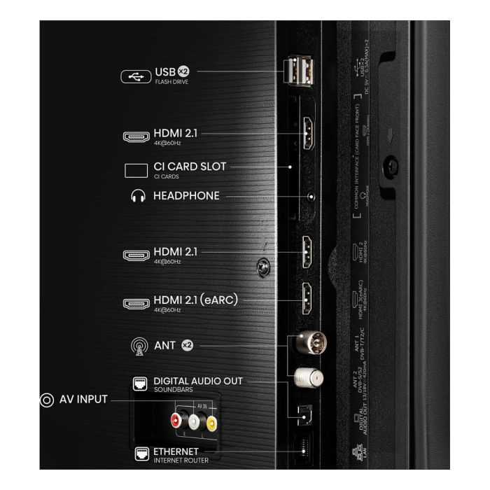 Hisense 55E77NQ Televisor 55" (139,7 cm) 4K Ultra HD QLED Smart TV con Wi-Fi, HDR Dolby Vision y Dolby Atmos, Negro 5