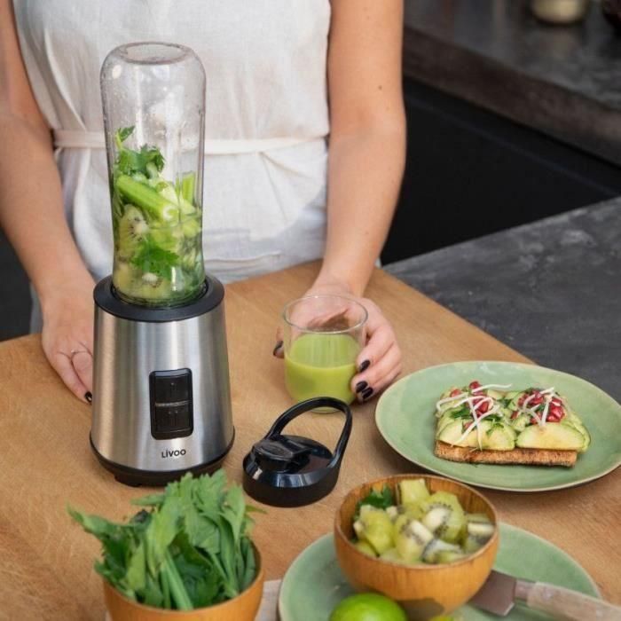 Mini batidora - LIVOO - DOP240 - 600 ml - 300 W - Acero inoxidable / Negra 2 Mini batidora - LIVOO - DOP240 - 600 ml - 300 W - Acero inoxidable / Negra 2