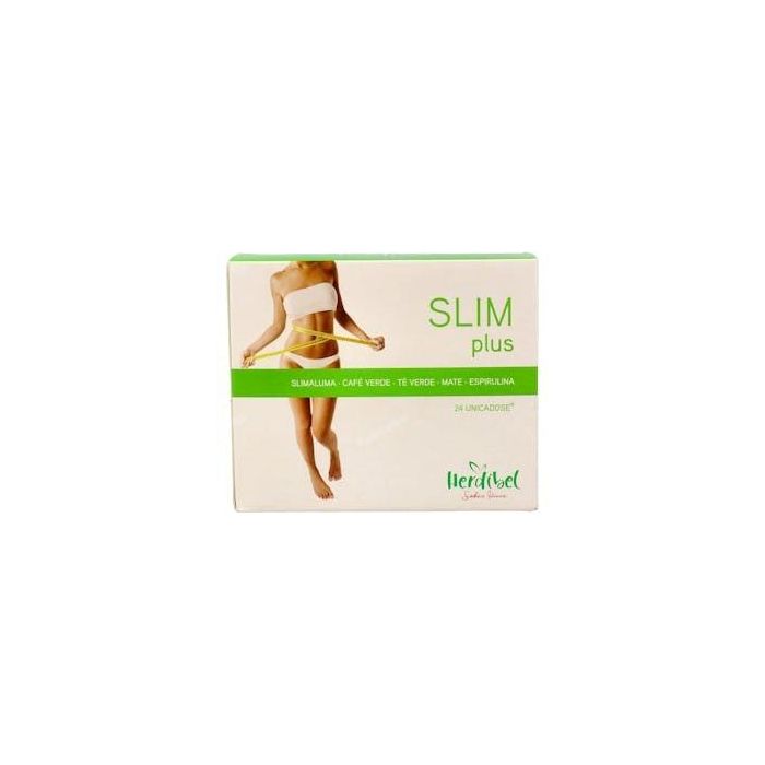 HERDIBEL Slim Plus 24 Ampollas - Control de peso con Café Verde, Té Verde, Hierba Mate y Spirulina