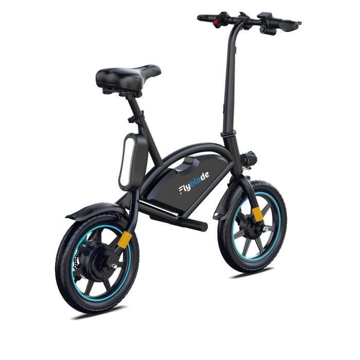 Flyblade FLY3700923607412 Bicicleta eléctrica de equilibrio 350W, 25km/h, Rueda 14", Bluetooth, Plegable, Soporte teléfono, Negra 1