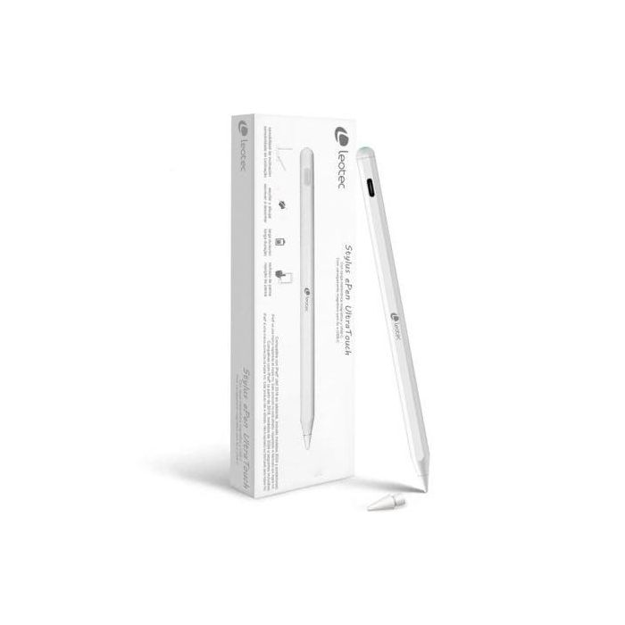 Leotec LESTP06W Lápiz Digital ePen UltraTouch para iPad (2018+) con Rechazo Palma, Inclinación, Carga Inalámbrica y Magnético Blanco 15g 3 Leotec LESTP06W Lápiz Digital ePen UltraTouch para iPad (2018+) con Rechazo Palma, Inclinación, Carga Inalámbrica y Magnético Blanco 15g 3