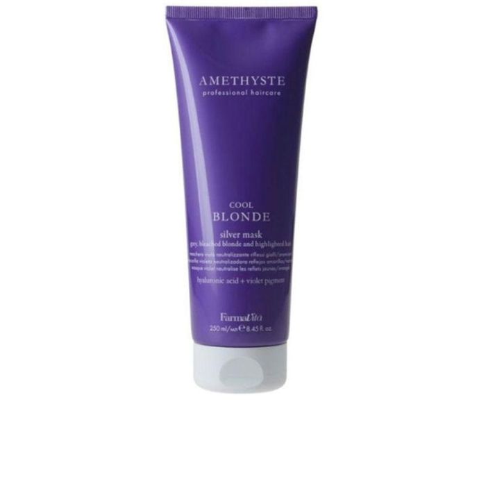 Farmavita Amethyste Cool Blonde Silver Mask 250 ml - Mascarilla Neutralizadora de Tonos Amarillos para Cabello Rubio/Gris