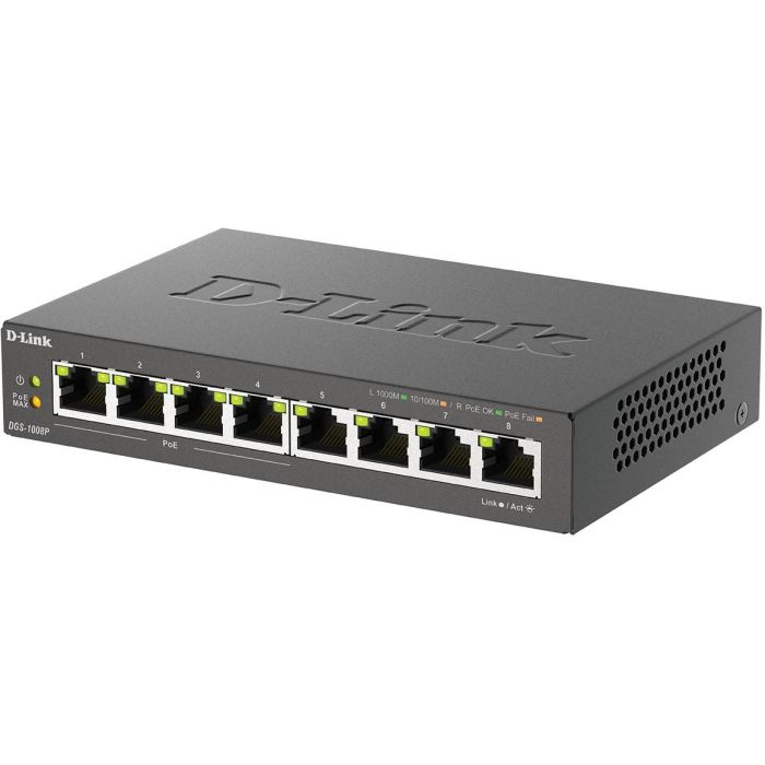 D-Link DGS-1008P/E Switch de Sobremesa 8 Puertos Gigabit Ethernet (4 con Power over Ethernet), Sin Ventilador 3