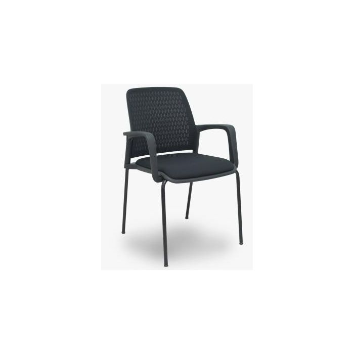 Silla de Recepción Foröl 4519PTNM840B840 Negro 4 Unidades