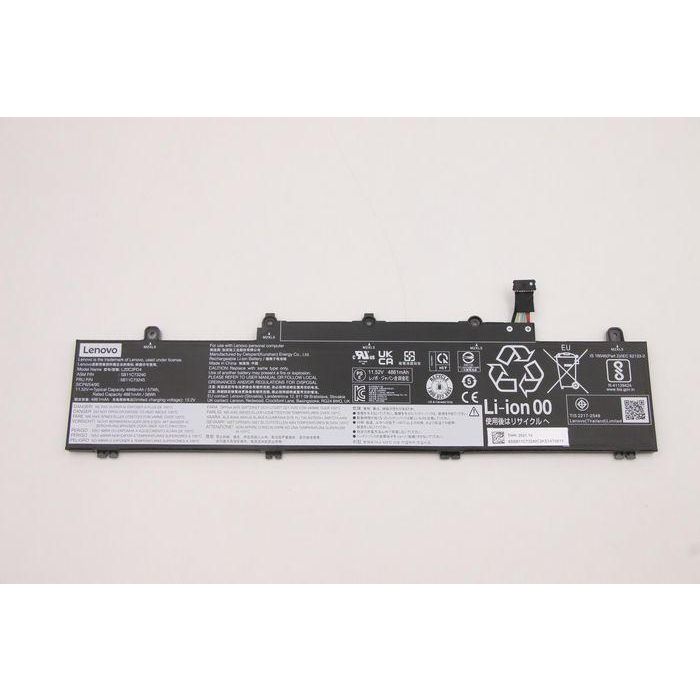 Lenovo Battery for Lenovo E14 and E15 laptops, 57Wh capacity, 11.52V voltage, 3-cell design, lightweight at 229g.