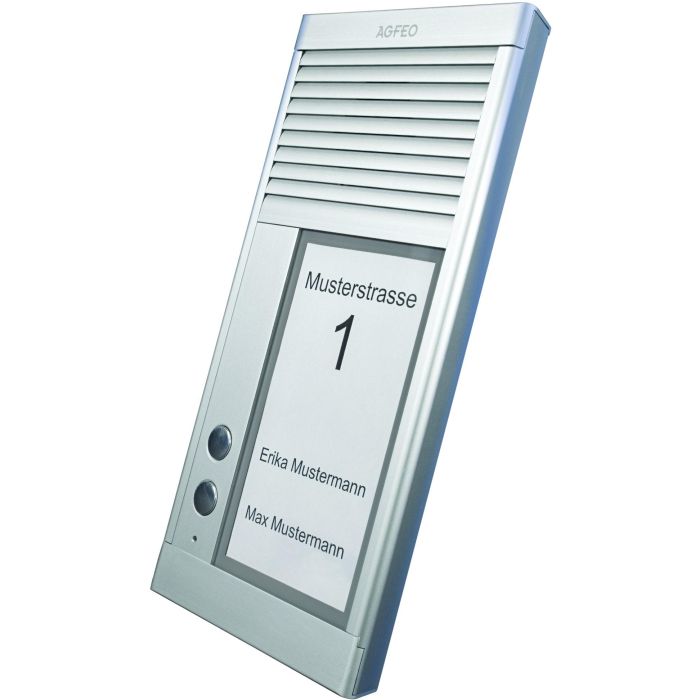 AGFEO Doorspeak 2 plata, videoportero alámbrico de aluminio para pared, 115 mm
