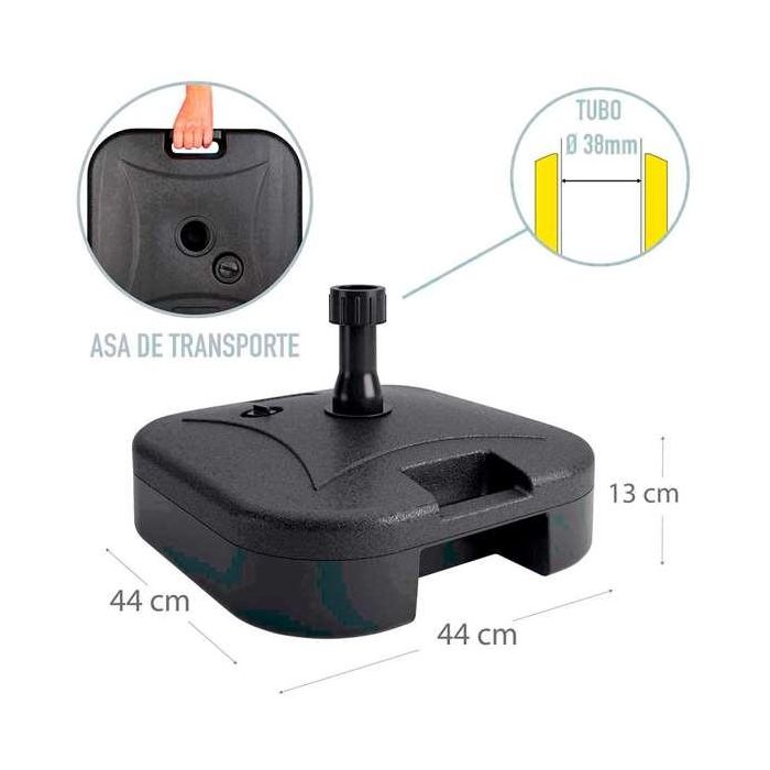 Color Baby Soporte Parasol Plástico 19 kg D3,8 cm 44.5x44.5x12.5 cm 1