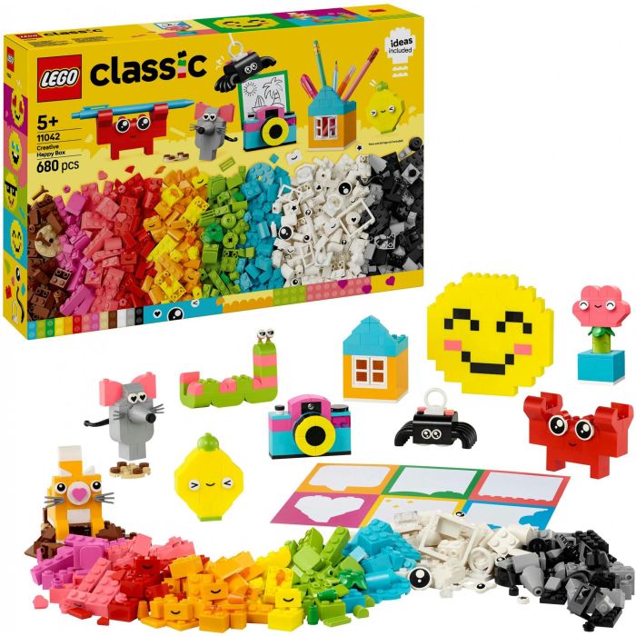LEGO 11042 Caja Feliz Creativa Classic, Set de Construcción con 680 Ladrillos y Elementos Especiales, Guía Inspiradora y 10 Modelos Rápidos para Niños +5 Años 14 LEGO 11042 Caja Feliz Creativa Classic, Set de Construcción con 680 Ladrillos y Elementos Especiales, Guía Inspiradora y 10 Modelos Rápidos para Niños +5 Años 14