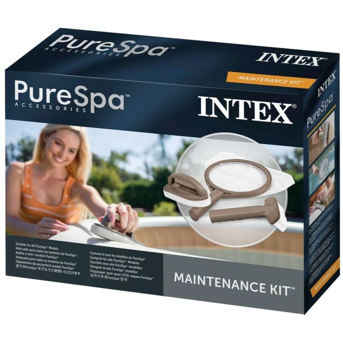 INTEX Kit de mantenimiento para Spa Jacuzzi con cepillo, red y tampón 1