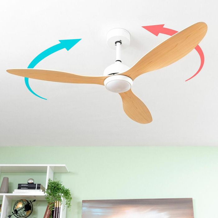 Ventilador de Techo con Luz LED y 3 Aspas ABS Wuled InnovaGoods Madera 36 W 52" Ø132 cm 5 Ventilador de Techo con Luz LED y 3 Aspas ABS Wuled InnovaGoods Madera 36 W 52" Ø132 cm 5