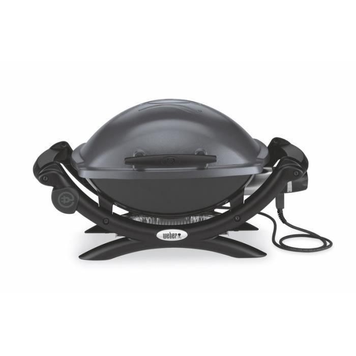 Weber Q 1400 Parrilla Eléctrica de Pie, Barbacoa Compacta y Fácil de Usar con Conexión Instantánea, Ideal para Balcones 2