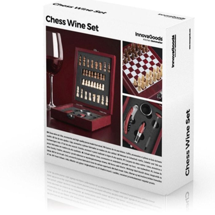 Set de Accesorios para Vino y Ajedrez InnovaGoods 37 Piezas 1 Set de Accesorios para Vino y Ajedrez InnovaGoods 37 Piezas 1