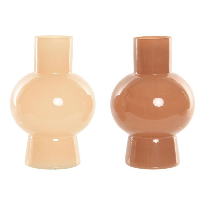 DKD Home Decor Jarrón Urban de Cristal Crema Terracota, 15 cm Ancho x 24 cm Alto x 15 cm Largo (2 Unidades Surtidas) 0 DKD Home Decor Jarrón Urban de Cristal Crema Terracota, 15 cm Ancho x 24 cm Alto x 15 cm Largo (2 Unidades Surtidas) 0