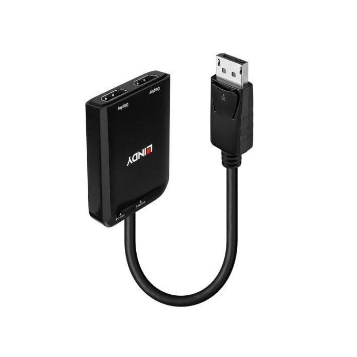 Lindy Hub MST Activo DisplayPort a 2 Puertos HDMI 4K (3840x2160@30Hz) para Monitores y TV - Duplica y Expande Señales 0 Lindy Hub MST Activo DisplayPort a 2 Puertos HDMI 4K (3840x2160@30Hz) para Monitores y TV - Duplica y Expande Señales 0