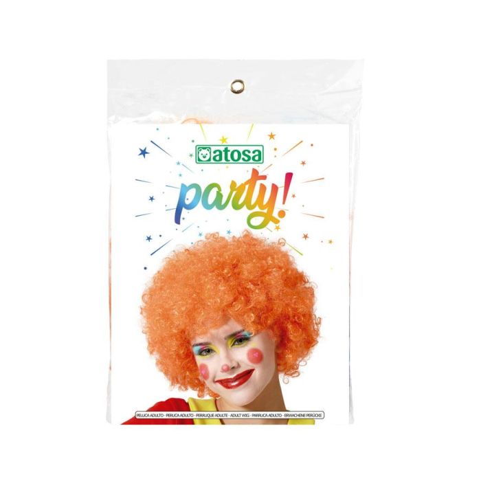 Peluca Payaso Naranja 1