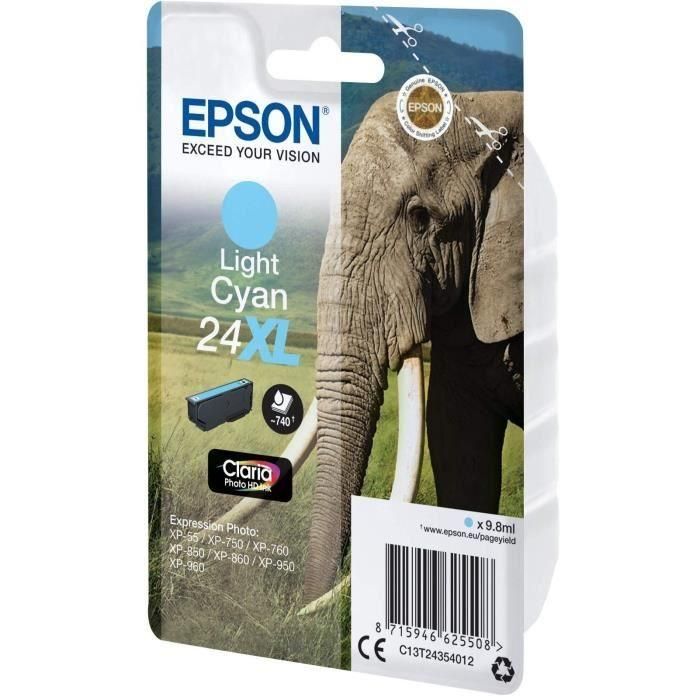 Ink-Jet Epson Claria Photo Hd Ink Cian Claro 24XL Expression Photo Xp-950 2 Ink-Jet Epson Claria Photo Hd Ink Cian Claro 24XL Expression Photo Xp-950 2