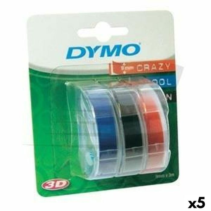 Cinta Laminada para Rotuladoras Dymo 9 mm x 3 m Rojo Negro Azul (5 Unidades) Cinta Laminada para Rotuladoras Dymo 9 mm x 3 m Rojo Negro Azul (5 Unidades)